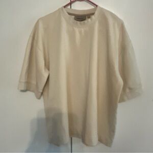 Amongst Others Men's Short-Sleeve Crewneck Tee/sweatshirt  in Cream